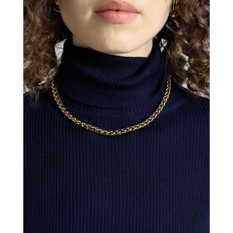 Cue Merino Turtle Neck Ribbed Knit image number 2